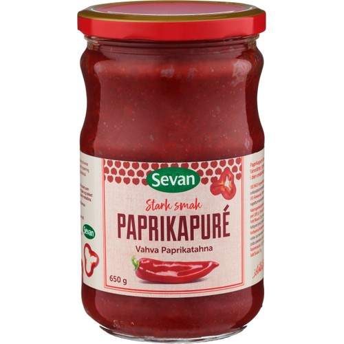 Paprikapuré stark 650g Sevan