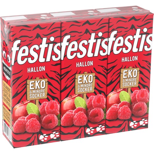 Fruktdryck Hallon Ekologisk 20cl 3-p Festis