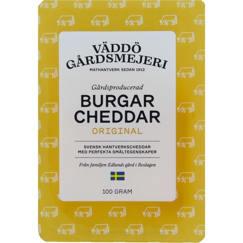 Burgarcheddar Original 100g Väddö Gårdsmejeri