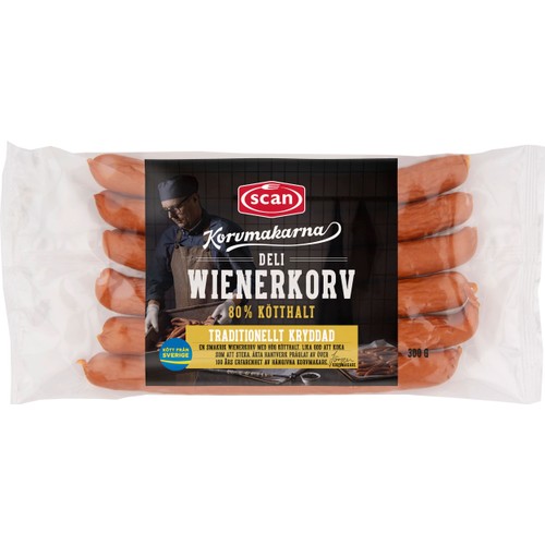Wienerkorv 80% Kötthalt 300g Korvmakarna Scan