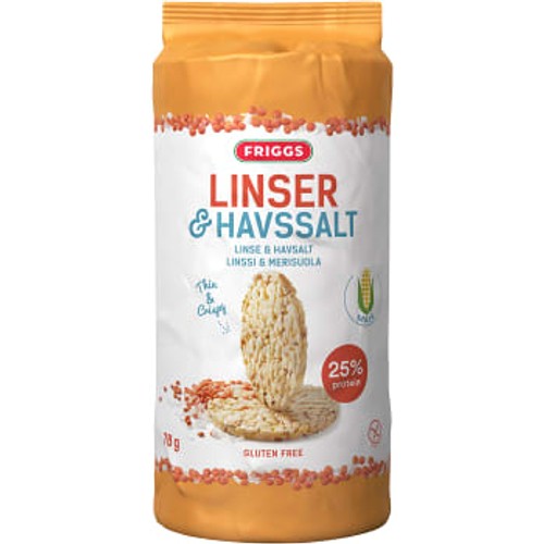 Linskakor Havssalt 78g Friggs