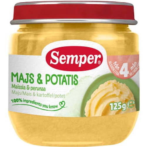 Majs & potatis Från 4mån 125g Semper
