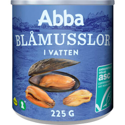 Blåmusslor i Vatten 225g Abba