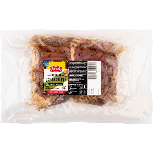 Grillkotlett Färsk Tomat Basilika ca 400g Scan