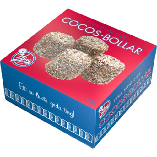 Cocosbollar 4-pack 240g Kling Glass