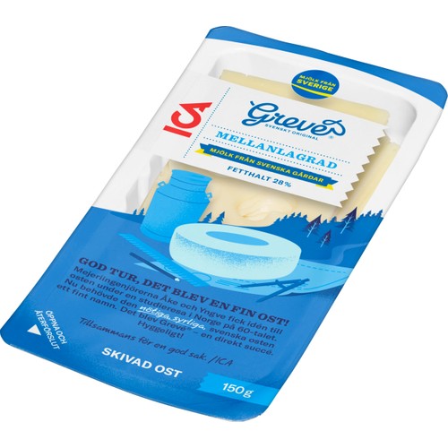 Ost Grevé 28% Skivad 150g ICA