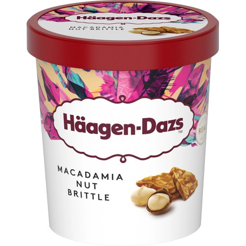 Glass Macadamia nut brittle 460ml Häagen Dazs
