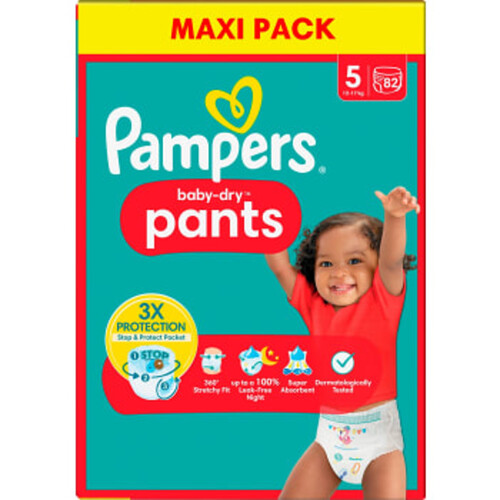 Byxblöjor Baby Dry Pants Strl 5 12-17kg 82-p Pampers