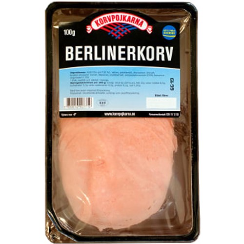 Berlinerkorv 100g Korvpojkarna