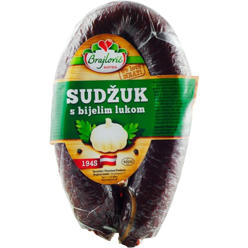 Sudjuk Bosnisk Oxkorv vitlök 330g Brajlovic
