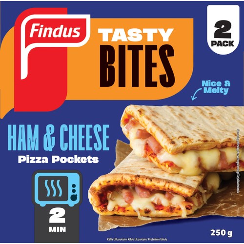 Pizza pockets Ham & cheese 250g Findus