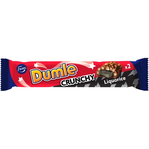 Chokladstycksak Dumle Crunchy Lakrits 55g Fazer