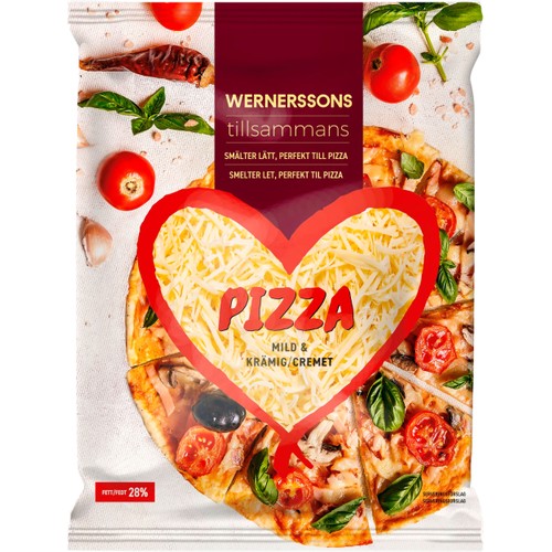 Pizzaost Riven 400g Wernerssons
