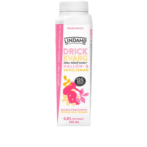 Drickkvarg Hallon & Vanilj 330ml Lindahls