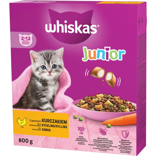 Torrfoder Junior 2-12 mån Kyckling 800g Whiskas