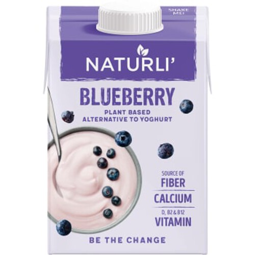 Yoghurt Blueberry Växtbaserad Laktosfri 500ml Naturli'