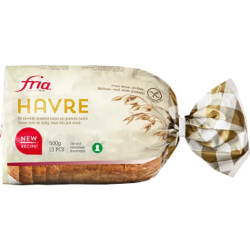 Havre matbröd Gultenfri Fryst 500g Fria