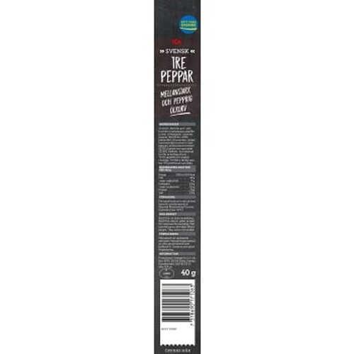 Ölkorv Tre Peppar Mellan Stark Och Pepprig 40g ICA
