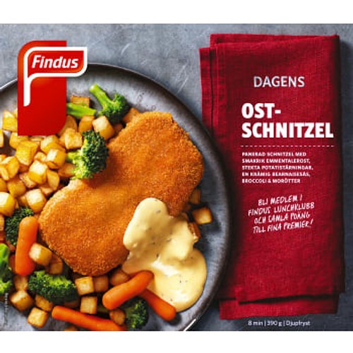 Ostschnitzel Måltid Fryst 390g Findus
