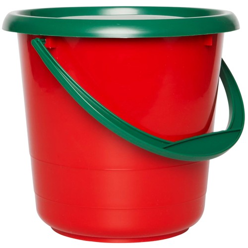 Hink med lock Röd/grön 5l Nordiska Plast AB