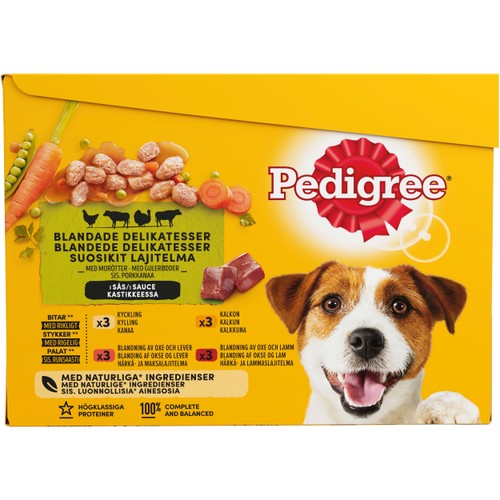 Hundmat Adult i sås 100g 12-p Pedigree