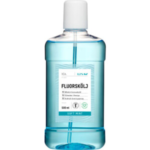 Fluorskölj Soft Mint 500ml ICA Hjärtat