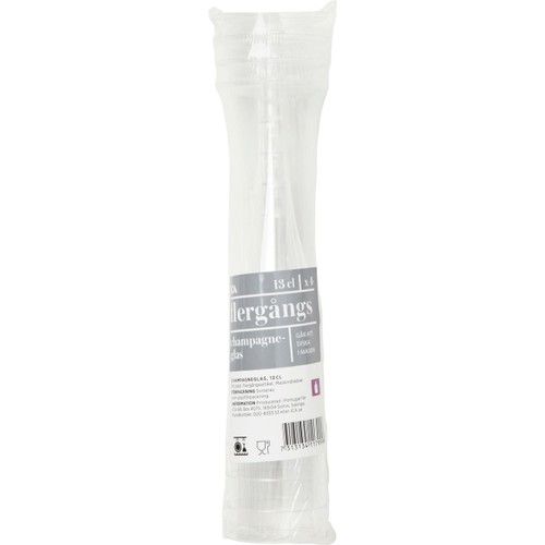 Champagneglas flergångsplast 13cl 4-p ICA