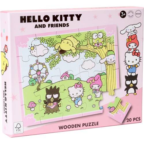 Pussel trä 20 bitar Hello Kitty