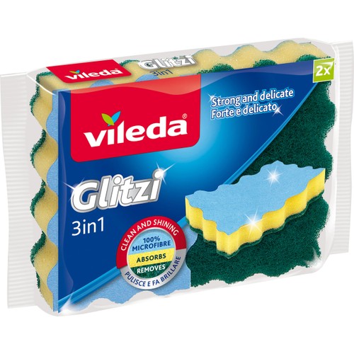 Glitzi 3-1 Skrubbsvamp 2-p Vileda