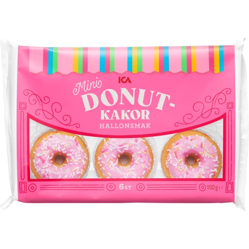 Donutkakor hallon 150g ICA