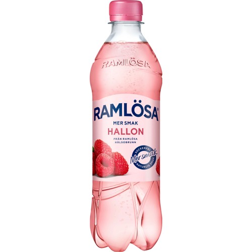 Kolsyrat Vatten Mer Smak Hallon 50cl Ramlösa
