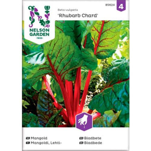 Mangold Rubarb Chard Röd 1-p Nelson Garden