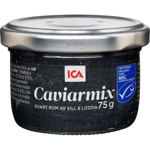 Caviarmix svart rom av sill och lodda 75g ICA