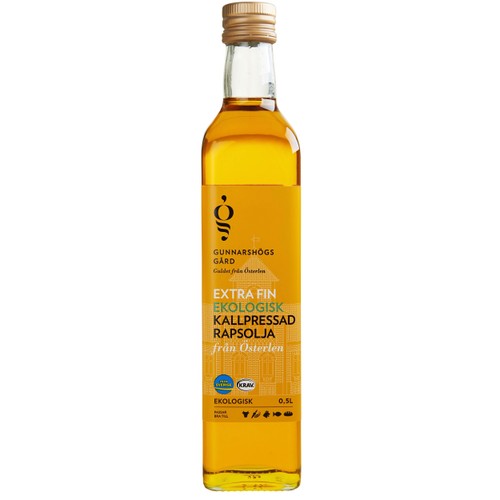 Kallpressad Rapsolja KRAV 500ml Gunnarshögs Gård