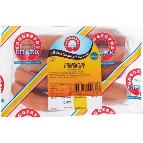 Prinskorv ca 300g Vaggeryds Chark