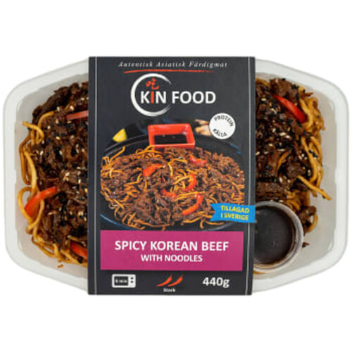 Färdigmat Spicy Koreansk Biff med nudlar 440g Kin Food