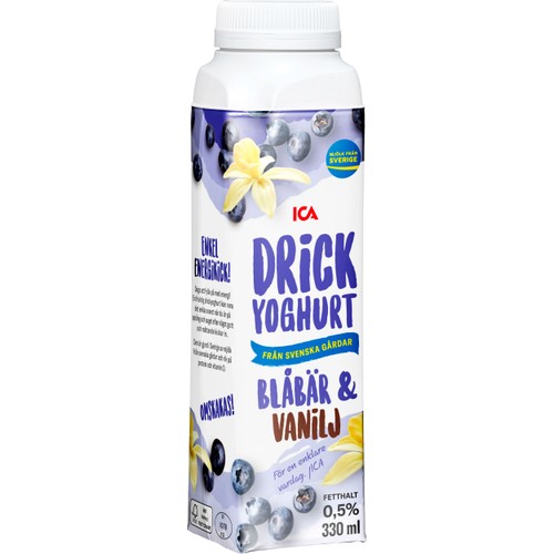 Drickyoghurt Blåbär Vanilj 330ml ICA