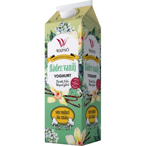 Yoghurt Fläder & vanilj 2,7% 1000g Wapnö