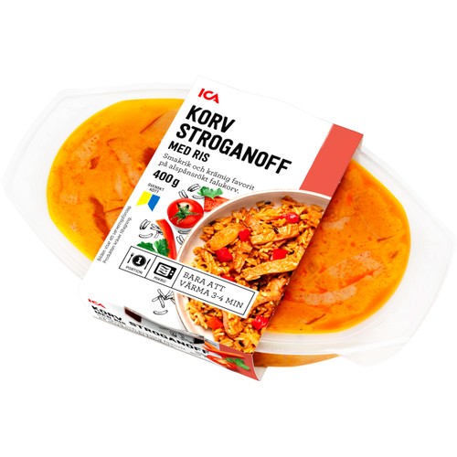 Färdigmat Korvstroganoff med Ris 400g ICA