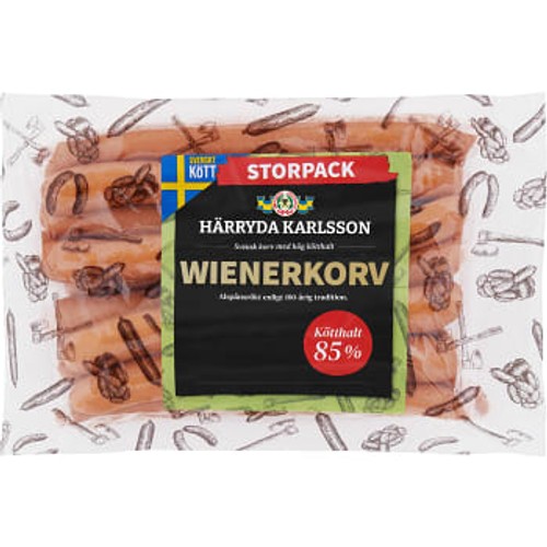 Wienerkorv 85% kötthalt 700g Härryda Karlsson