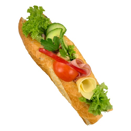 Baguette ost & skinka