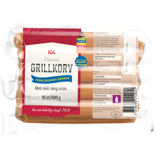 Grillkorv 500g ICA