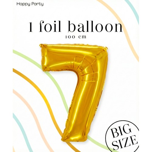 Folieb guld 7 100cm Happy Party