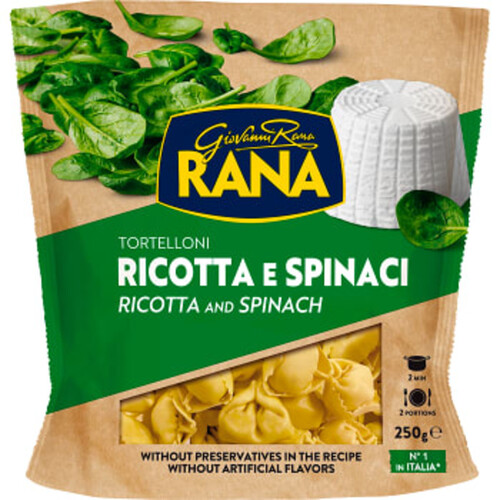 Färsk Pasta Tortelloni Ricotta Spenat 250g Rana