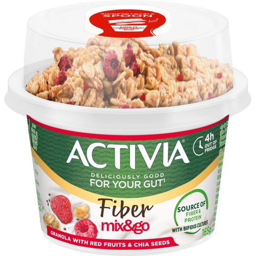 Granola Mix & Go Röda bär 165g Activia