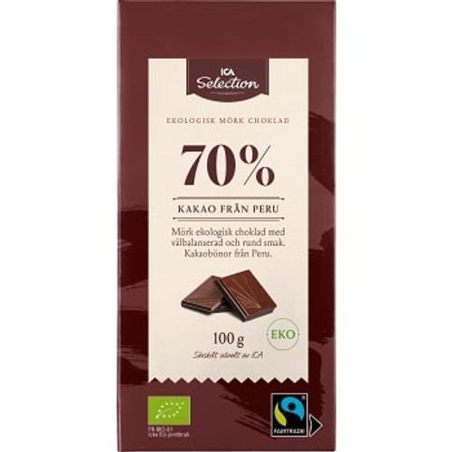 Mörk choklad 70% ICA Selection