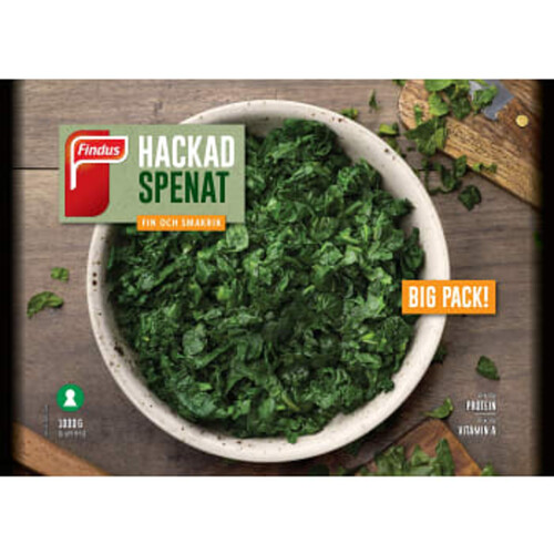 Hackad Spenat Big Pack 1kg Findus