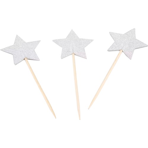 Partypicks Stjärna Silver 20-p Festive