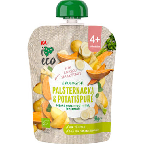 Smoothie Grönsaks- & fruktpuré Palsternacka & potatis 4+mån 90g ICA I love eco