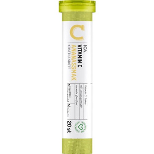 Vitamin C Ananas Brustablett 20-p ICA Hjärtat